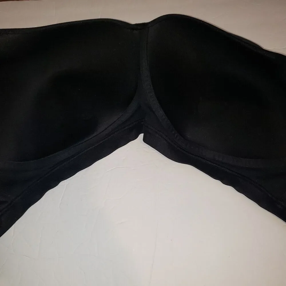 CATHERINES INTIMATES Black Wireless Back Smoothing Bra Womens Plus Size 50C